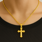 10K Yellow Gold Cross Pendant Necklace | Classic Cross with Rope Chain | Jewelry Palace