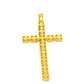 10K Yellow Gold Diamond Cross Pendant with Round Brilliant Diamonds 3.20 ctw