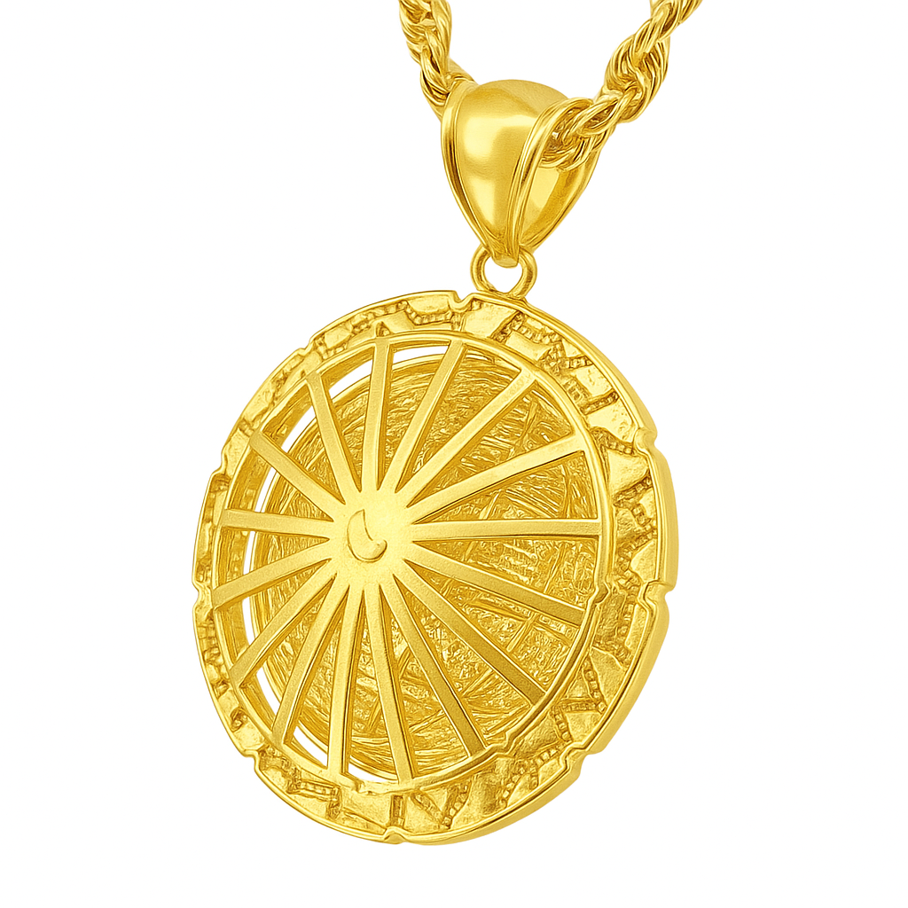 10K Yellow Gold Globe Pendant Necklace Set – World Map Design | Jewelry Palace