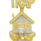 10K Yellow Gold Diamond Trap House Pendant 1.00 ctw | Iced Out Money Stack Hip Hop Pendant – Jewelry Palace