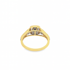 10K Yellow Gold Diamond Cluster Halo Ring 0.26 ctw