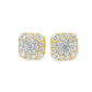 10K Yellow Gold Diamond Earrings with Round Brilliant Cut Diamonds 1.38 CTW | Jewelry Palace
