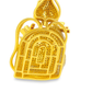 10K Yellow Gold Diamond "Money Book Bag" Pendant with Diamond 2 7/8 ctw