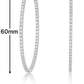 14K White Gold 2.20 CTW High Fashion Inside-Out Diamond Hoop Earrings | Jewelry Palace