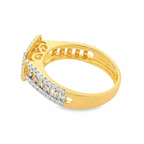 10K Yellow Gold Diamond Cushion Halo Engagement Ring Bridal Style 0.73 CTW