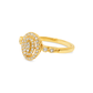 14k Yellow Gold Oval Shape Diamond Promise Ring 0.22 ctw