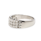 10k White Gold 3 Row Diamond Band 1.00 ctw