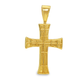 10K Yellow Gold Diamond Cross Pendant 1.20 ctw