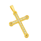 10K Yellow Gold Diamond Cross Pendant with Round Brilliant Cut Diamonds 2.00 ctw