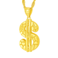 10K Yellow Gold Dollar Sign Pendant Necklace Set – Symbol of Wealth & Success | Jewelry Palace