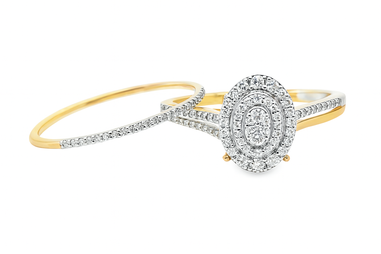 10K Yellow Gold Oval Cut Diamond Ring 0.25 ctw