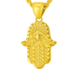 10K Yellow Gold Hamsa Hand with Eye Pendant Necklace Set – Protection & Luck | Jewelry Palace