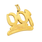 10k Yellow Gold Diamond '100' Emoji Pendant 2.00 ctw