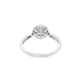 10K White Gold Round Cut Diamond Cluster Ring 0.13 ctw