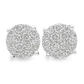 10K Yellow Gold 2.98 ctw Diamond 4-Prong Circle Earrings | Statement Studs | Jewelry Palace