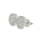 10K White Gold 0.50 ctw Diamond Round Cluster Stud Earrings | Jewelry Palace