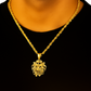 10K Yellow Gold Lion Face Pendant Necklace Set – Bold & Regal Design | Jewelry Palace