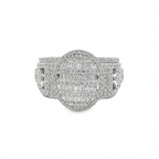 10K Yellow Gold Baguette Diamond Oval Ring 1.81 ctw – Luxury Cluster Band | Jewelry Palace Lithonia, GA