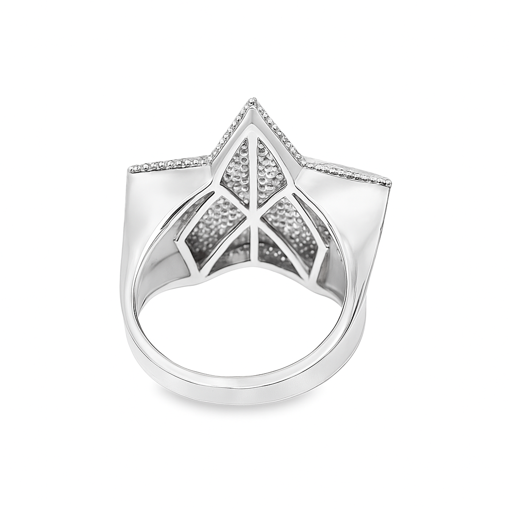 10K Yellow & White Gold Diamond Star Ring 1.14 ctw – Bold Statement Ring | Jewelry Palace Lithonia, GA