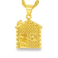 10K Yellow Gold House Pendant Necklace Set – Bold Urban Design | Jewelry Palace