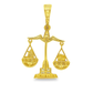 10K Yellow Gold 0.75 ctw Diamond Libra Scale Pendant | Zodiac Justice Symbol | Jewelry Palace