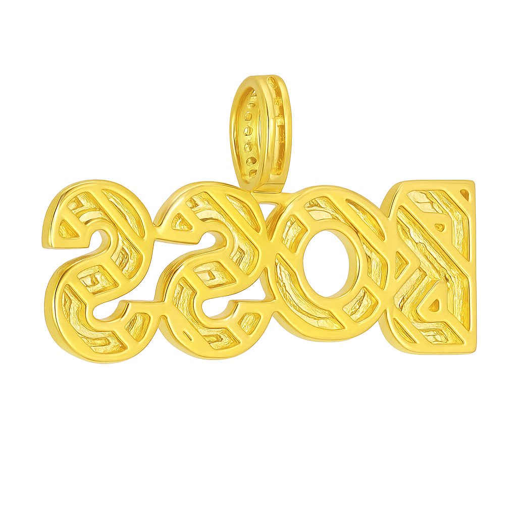10K Yellow Gold Diamond "BOSS" Pendant 0.78 ctw