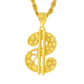 10K Yellow Gold Dollar Sign Pendant Necklace Set – Symbol of Wealth & Success | Jewelry Palace