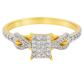 10K Yellow Gold Elegant Promise Diamond Ring 0.26 ctw