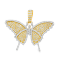 10K Yellow Gold 1.46 CTW Diamond Butterfly Pendant