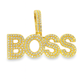 10K Yellow Gold Diamond "BOSS" Pendant 0.78 ctw