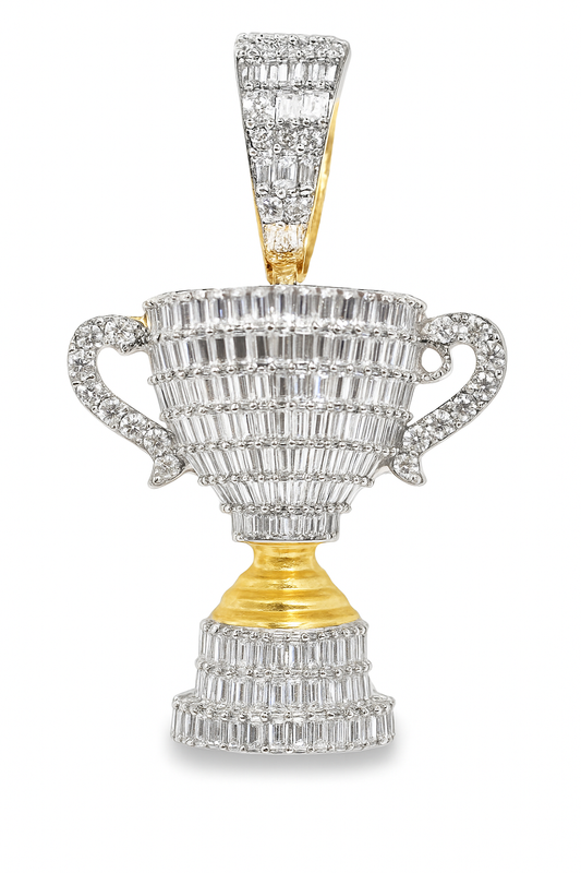 10K Yellow Gold Diamond Champion Cup Pendant 1.62 CTW | Jewelry Palace