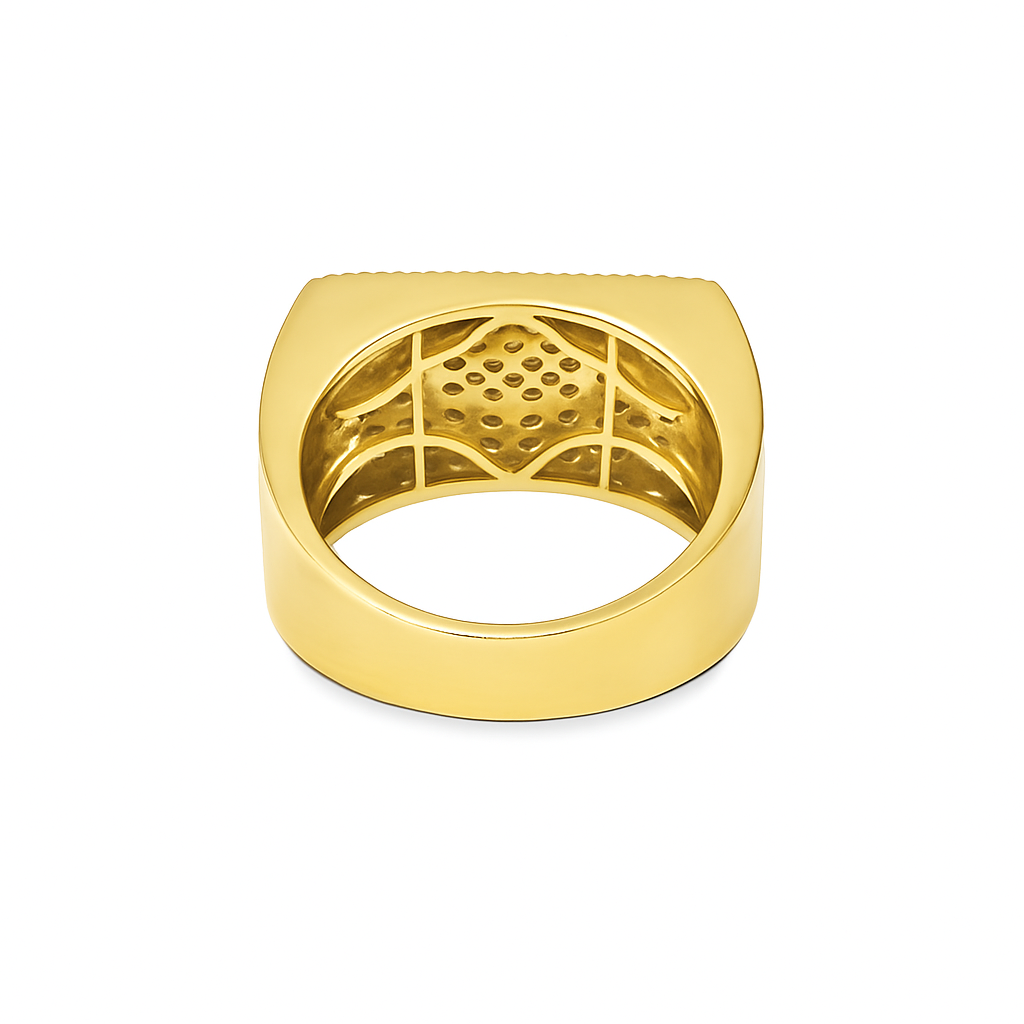 10K Yellow Gold Diamond Band Ring 1.75 ctw – Multi-Row Statement Design | Jewelry Palace Lithonia, GA