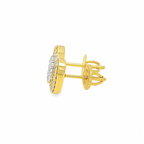 14K Yellow Gold Diamond Heart-Shaped Earrings 0.80 CTW | Jewelry Palace