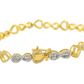 10K Yellow Gold Women’s Infinity Heart Diamond Bracelet 1.50 ctw – Romantic Symbol of Forever Love | Jewelry Palace