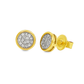 10K Yellow Gold Diamond Circle Bezel Stud Earrings – 0.06 CTW | Jewelry Palace