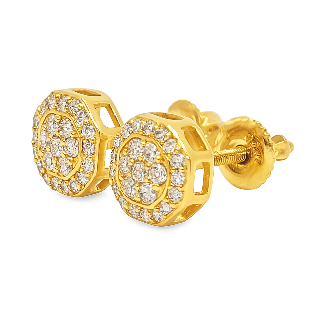 10K Yellow Gold Diamond Stud Earrings | 0.19 CTW | Jewelry Palace