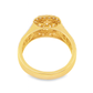 10K Yellow Gold Diamond Cushion Halo Engagement Ring Bridal Style 0.73 CTW