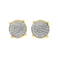 10K Yellow Gold Diamond Cluster Stud Earrings – 4-Prong Circle Setting 0.23 CTW | Jewelry Palace