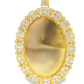 10K Yellow Gold Diamond Oval Memory Pendant 4.0 CTW | Jewelry Palace