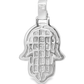 Double Layer Hamsa Hand Pendant 1.20 ctw Diamond 10K White Gold | Spiritual Protection Symbol | Jewelry Palace