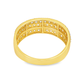 10K Yellow Gold Diamond Band with Honeycomb Set Diamonds 1.00 ctw