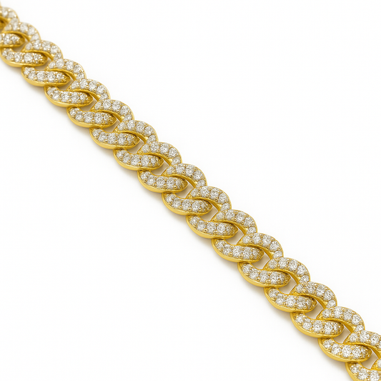 10K Yellow Gold 6MM Diamond Cuban Link Bracelet 2.47 ctw – Luxury 7" Unisex Design | Jewelry Palace
