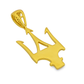 10K Yellow Gold Diamond Trident Pendant 1.50 CTW | Jewelry Palace