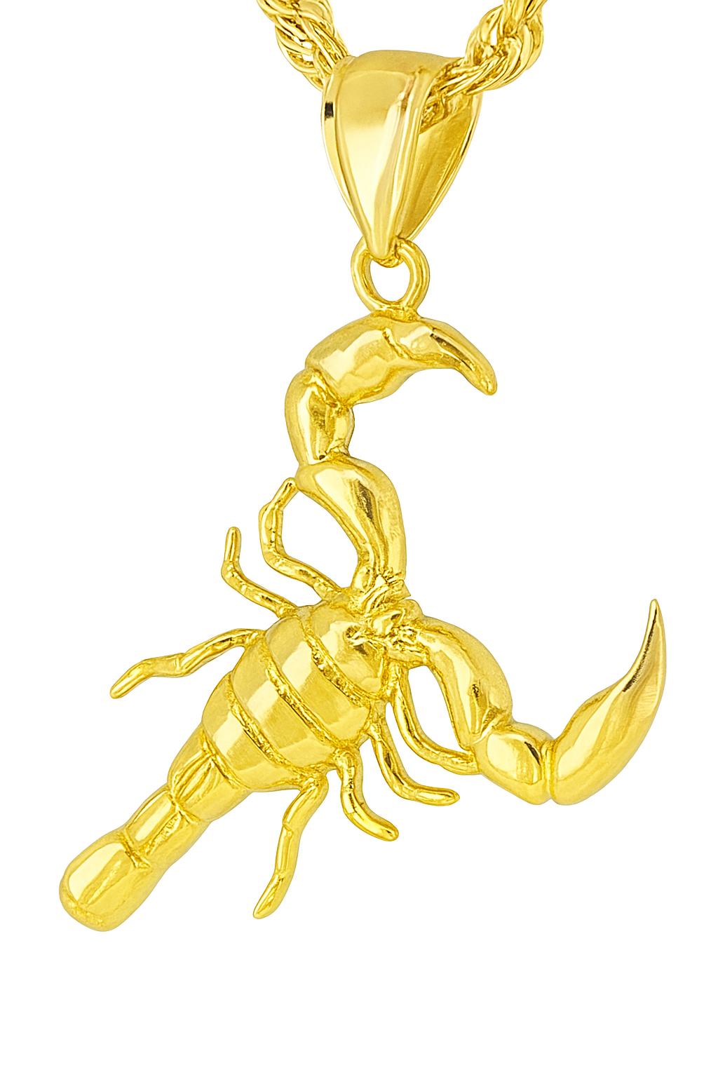 10K Yellow Gold Scorpion Pendant Necklace Set – Bold & Fearless Design | Jewelry Palace