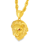 10K Yellow Gold Lion Head Pendant Necklace Set – Fierce & Regal Design | Jewelry Palace