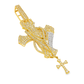 10K Yellow Gold Diamond Cross Pendant 2.50 ctw