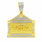 10K Yellow Gold Diamond Last Supper Pendant 0.39 ctw – Religious Jesus Pendant | Jewelry Palace Lithonia, GA