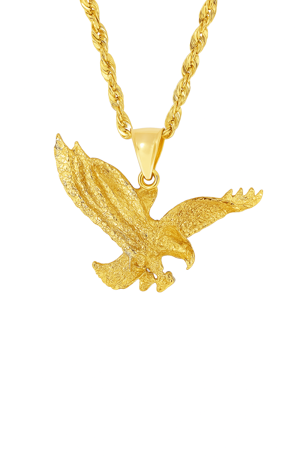 10K Yellow Gold Eagle Pendant Necklace Set – Bold & Majestic Design | Jewelry Palace