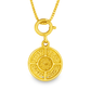 10K Yellow Gold Diamond Basketball Pendant Charm Necklace Round Diamonds 0.15 CTW