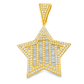 10K Yellow Gold 4.00 ctw Diamond Baguette Star Pendant | Iced-Out Five Point Star | Jewelry Palace